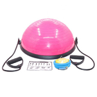 Multiple Uses Gym Half Balance Ball With Pump 2 Removable Resistance Bands